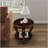 22'' Retro Round End Table,Solid Wood Sofa Side Table with Shelf-1539963276