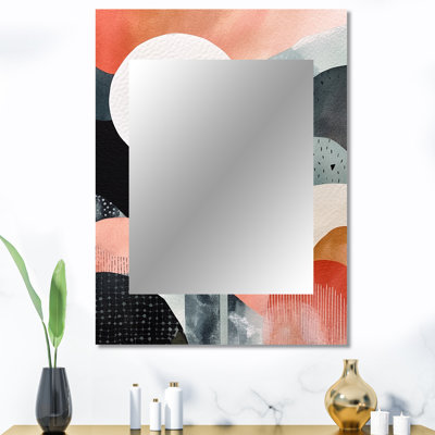 Nordic Elegance Bold Landscape - miroir mural décoratif scandinave, miroir scandinave, impression d'art en métal