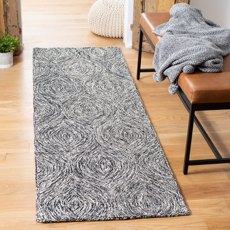 Vedika Hand Tufted Wool And Cotton With Latex Abstract, Runner 2'3" x 7'