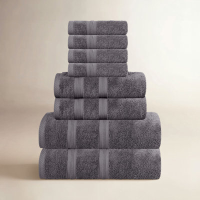 8-Piece Zero-Twist Cotton Towel Set