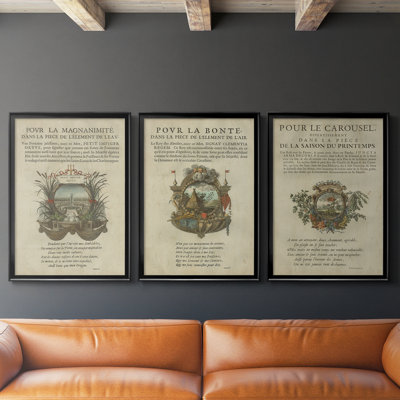 Ex-libris embelli II - Toile tendue avec châssis sur mesure - 3 pièces