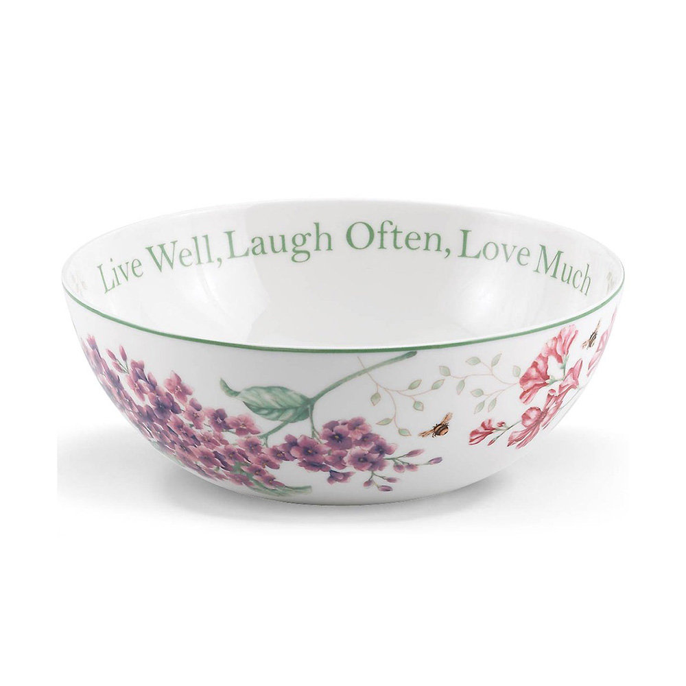 Lenox Butterfly Meadow Sentiment Serving Bowl Lenox