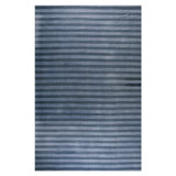 Antique Striped Flat Weave Cotton Blue Indian Dhurrie Rug