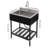 Stainless Steel Free Standing Single Bowl Kitchen Sink