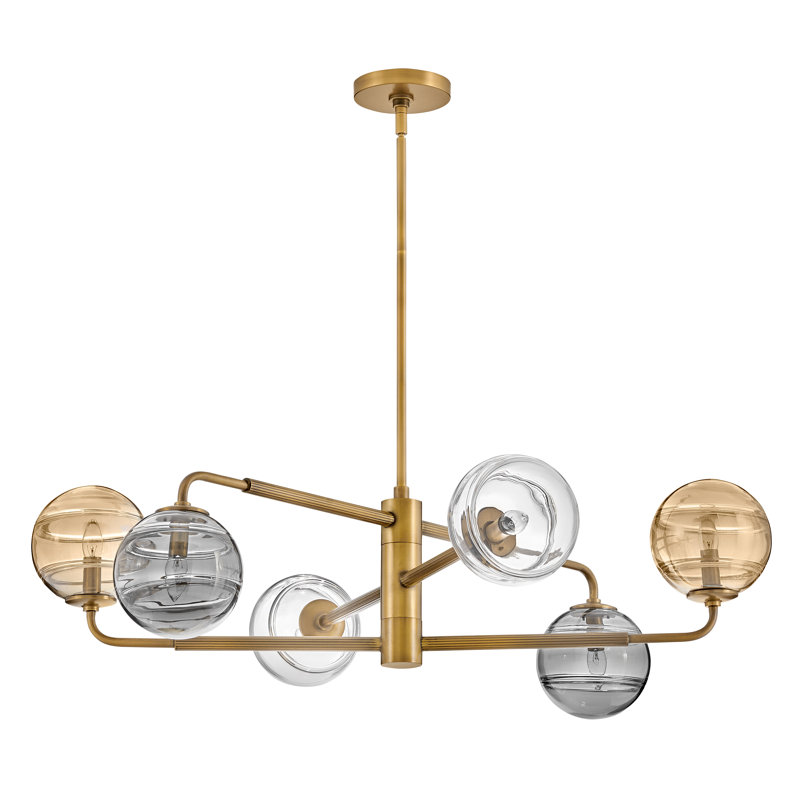 6 - Light Sputnik Modern Linear Chandelier