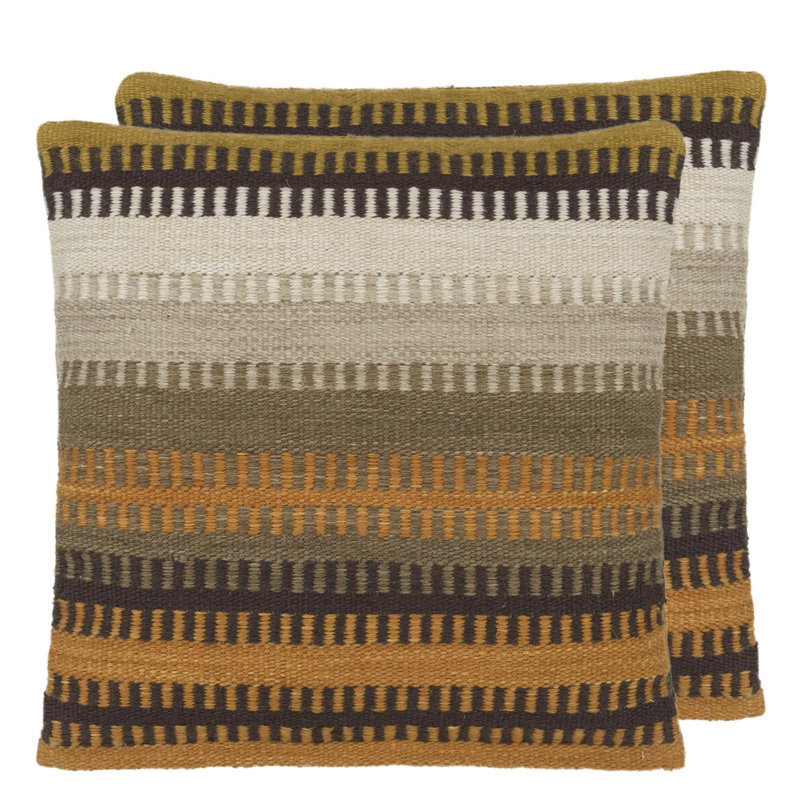 Muturi Outdoor Decorative Pillow, Natural Striped