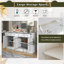 Antique White Kitchen Sideboard With 2 Drawers, 4 Doors, And Adjustable Shelves For Elegant Storage And Display-1155035316