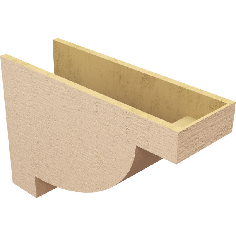 Bois de cèdre alpin brut, grain de bois TimberThane, brun clair apprêté, H 20 po x l 10 po x P 30 po