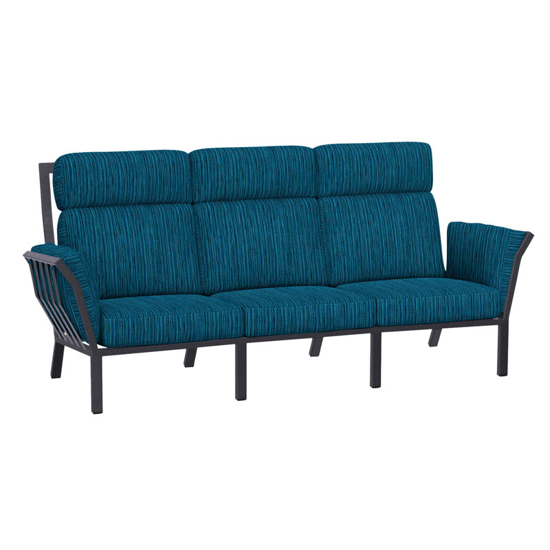 Aris Outdoor 3 - Seat Patio Sofa, Graphite, Flagship Stone Sunbrella®
