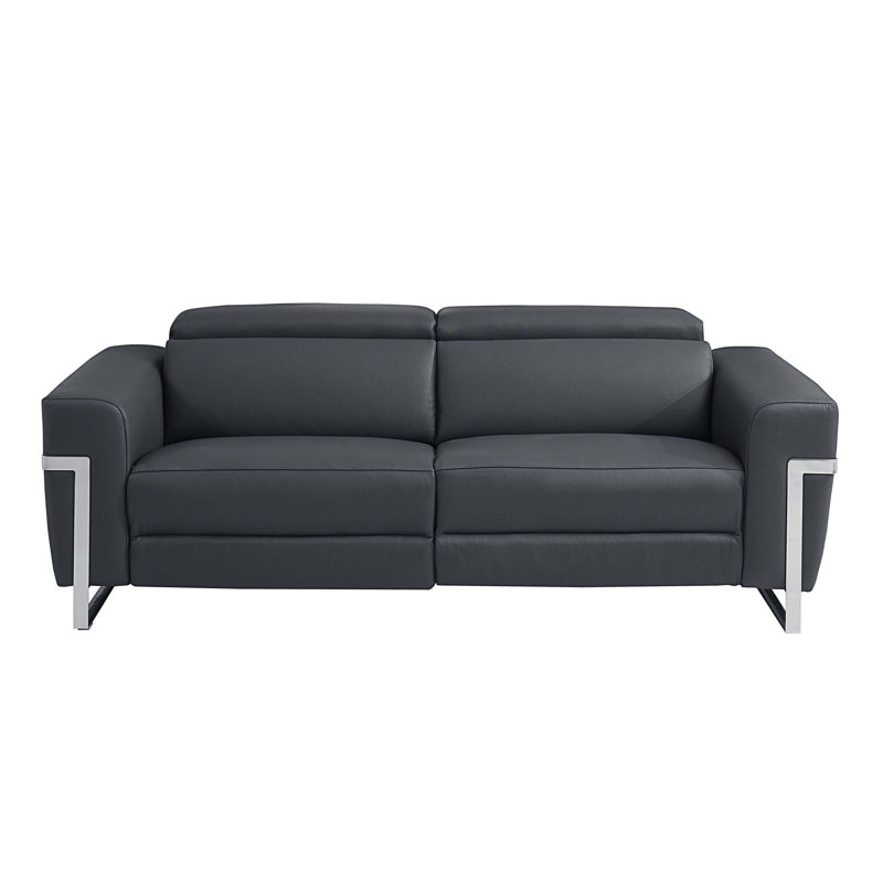 Recliner, Dark Gray Leather