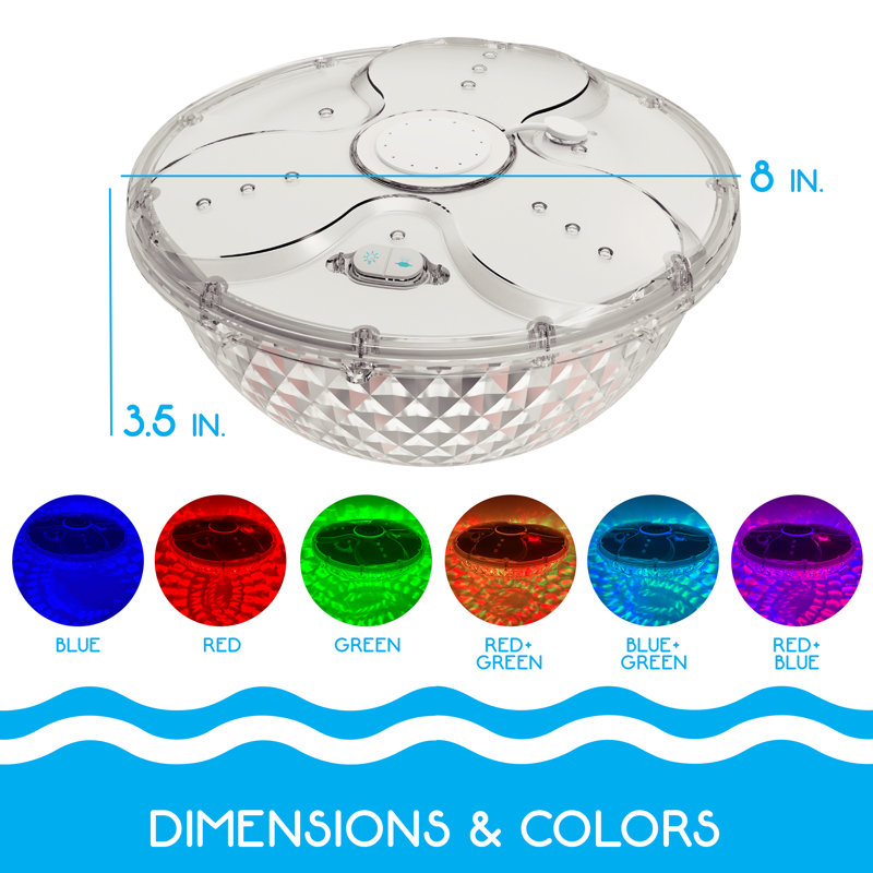 Lumières flottantes pour piscine: fontaine