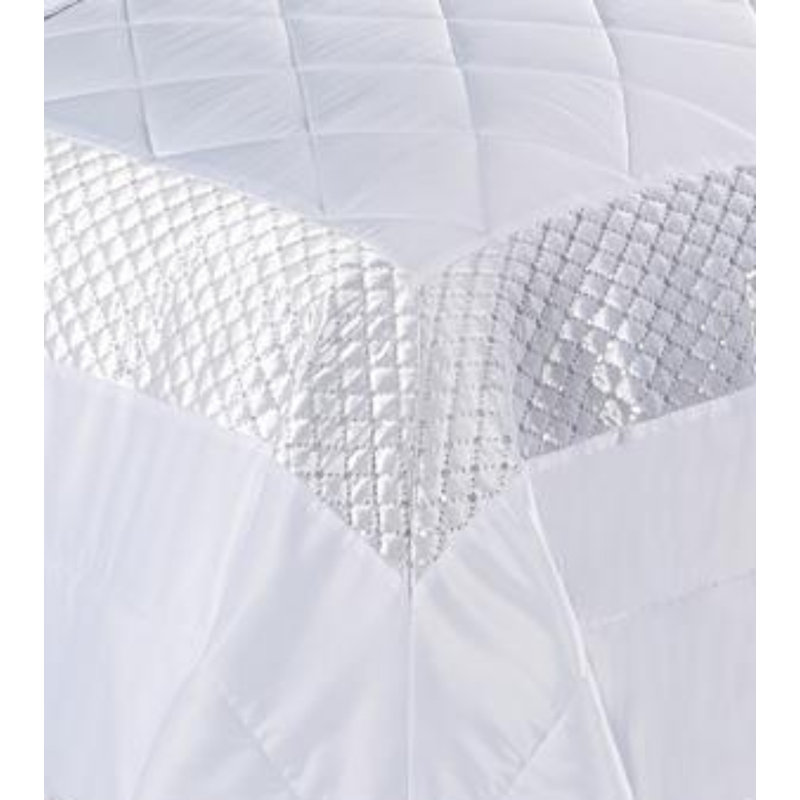 Garrett Polyester Striped Bedspread with Pillowcases Included, White, 250 x 275 cm Bedspread - 2 Pillowcases