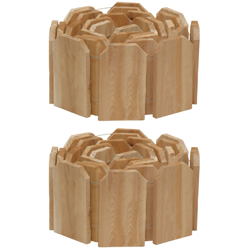 Cedar Wood 10 ft. Flexible Lawn Edging Set