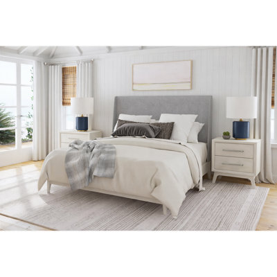 Picket House Furnishings Clare King Uph 3PC Bedroom Set In Almond
