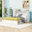 Dulci 1 Drawer Wood Murphy Bed with Sockets & USB Ports-1273290228-1273290230