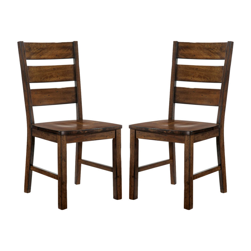 Ensemble de 2 chaises d'appoint en bois