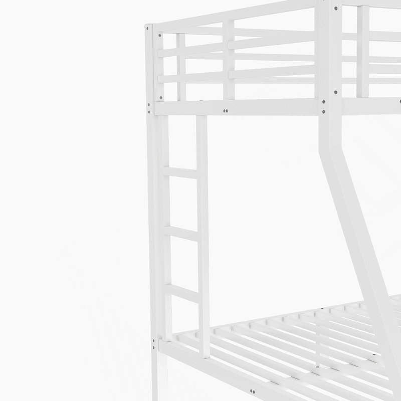 Lit superposé simple au-dessus d'un lit double en métal robuste pour les adolescents et les adultes, peu encombrant, sans bruit de sommier, idéal pour les pièces communes