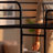 Ady Twin Size Loft Bed With Ladder And Guardrails, Black Metal Frame