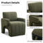 Fauteuil d'appoint moderne rembourré en sherpa doux-761292990