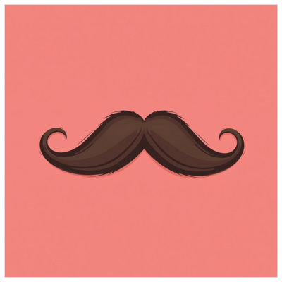 Housses de couette brun avec moustache frisée