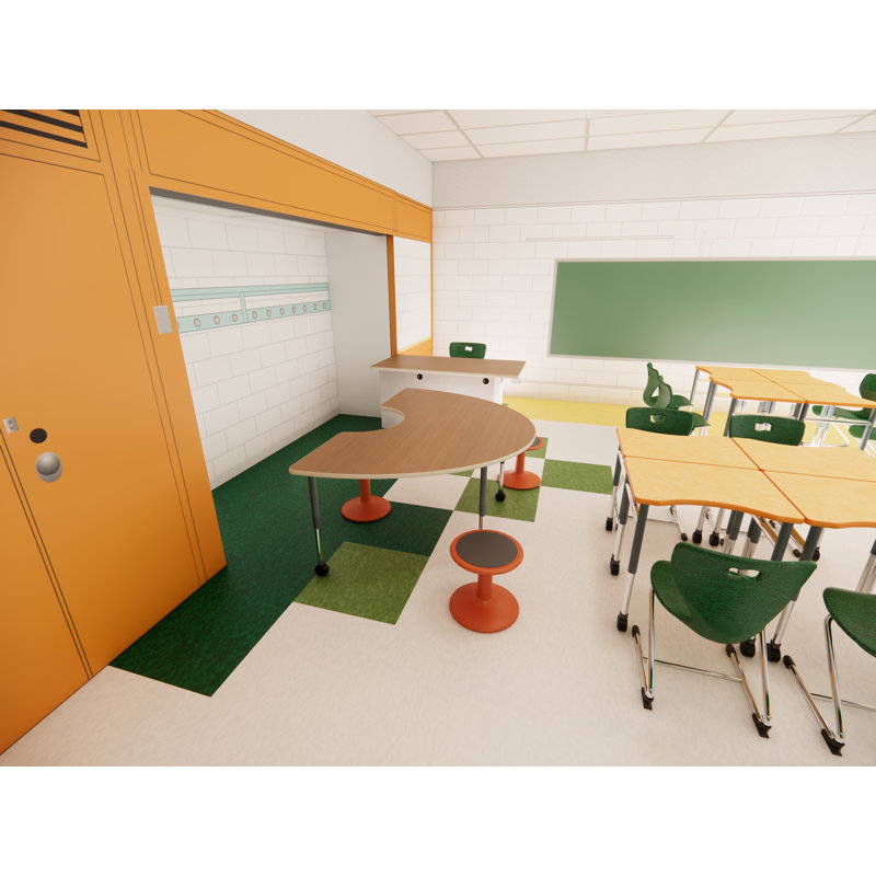 Table d'apprentissage collaboratif avec pieds de luxe - Rein - l 48 po x L 72 po, Panneau aggloméré