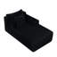 Méridiennes intérieures à compression, chaise longue moderne en tissu moelleux noir
