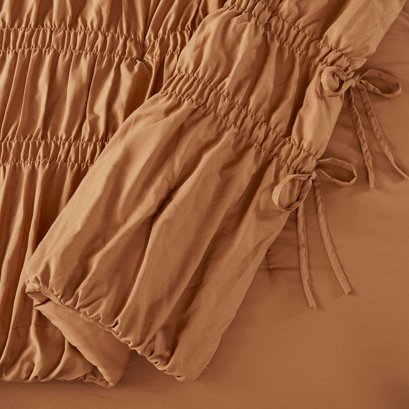 2PCS Twin/Twin XL Comforter Set, Brown