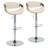 Archaimbaud Swivel Upholstered Adjustable Height Counter Stool with Metal Frame