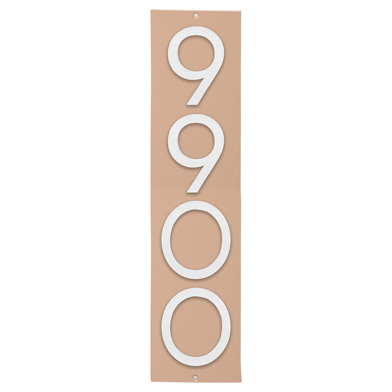 Plaque murale rectangulaire verticale flottante 6 po, Taupe / Blanc, Oui