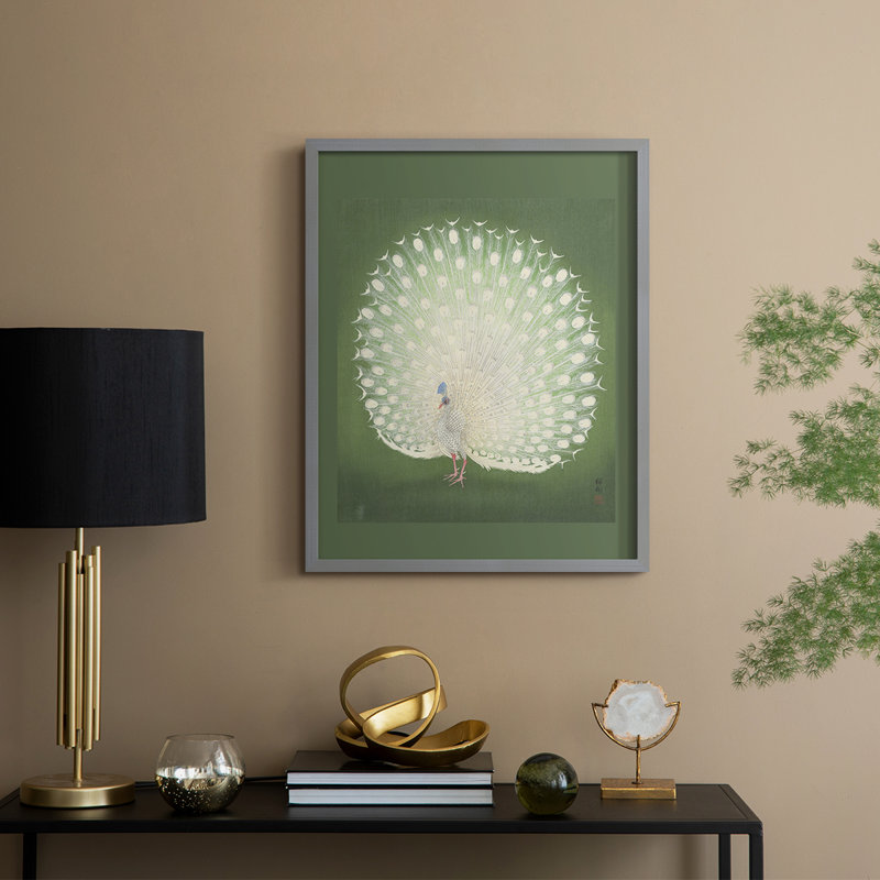«Vintage Animal Print», impression encadrée en bois massif, Gris, H 15 po x l 12 po