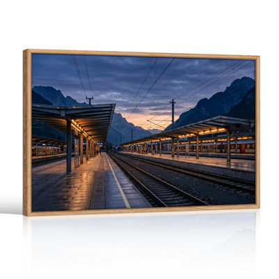 Ensemble de 1 tableau sur toile « Station de montagne »