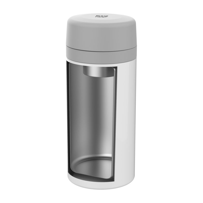 ZWILLING Thermo 14.2 Oz Tea & Fruit Infuser Bottle, Silver/White