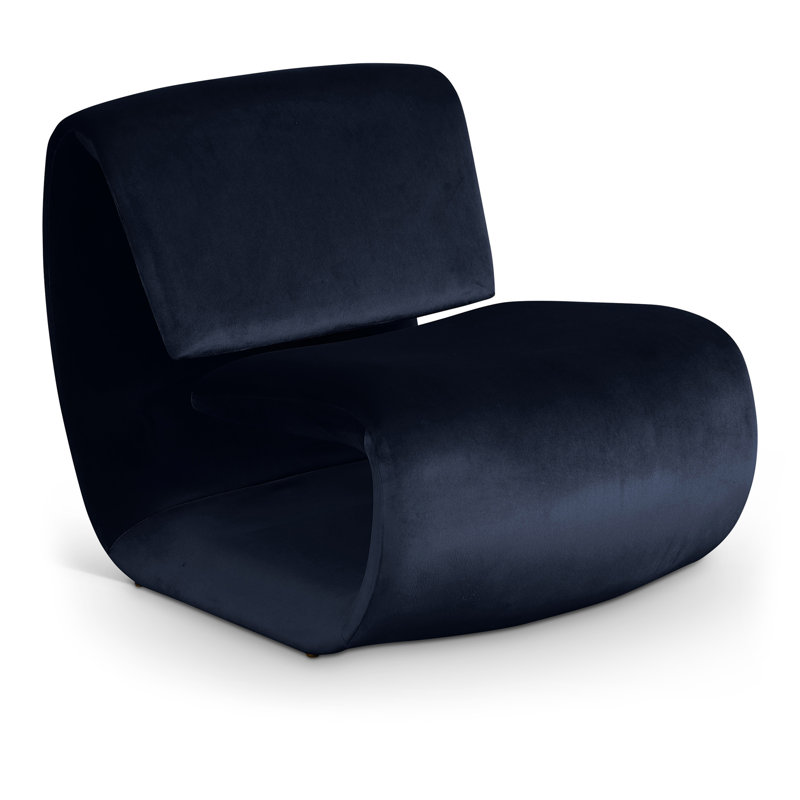 Koco Velvet Accent Chair, Navy Velvet