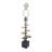 D14x29.5" Smoke Agate-Slice Table Lamp w/ Marble Base