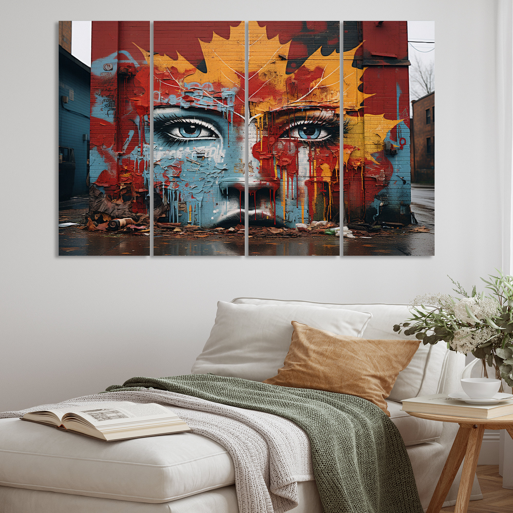 DesignArt Toronto Urban Graffiti II Canada Metal Wall Art Living Room Set Wayfair
