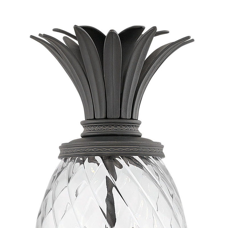 Plantation 25.25" Outdoor 12V Post Mount Lantern (Post Sold Separately), Museum Black, 25.25" H x 10.25" W x 10.25" D