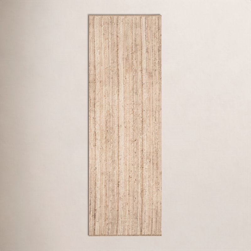 Tapis en jute naturel Aevry, Tapis de couloir 2 pi 6 po x 12 pi