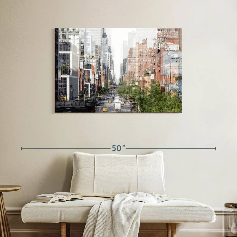 Abstraction urbaine de Sirci, bâtiments de Manhattan, H 26 po x l 39 po