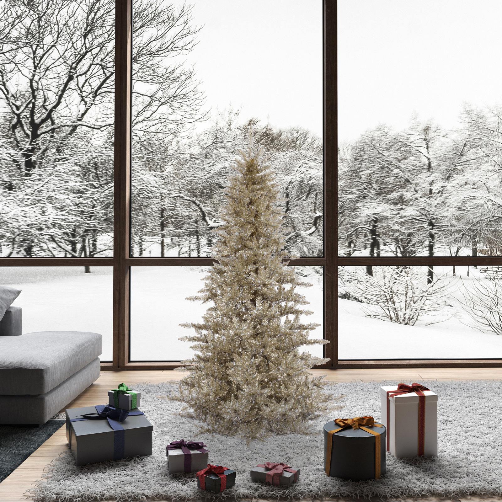 12' Fir Christmas Tree, 6.5' H