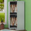 Organisateur de garde-robe de coin avec 2 rails et tablettes suspendus, armoire de rangement ouverte pour vêtements-1765678356