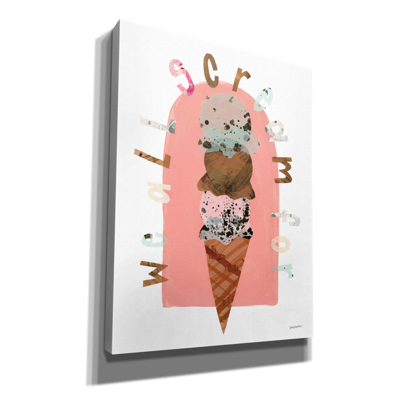 Toile épique Graffiti «Ice Cream 1» par Haley Knighten, 12 po x 16 po, H 16 po x l 12 po