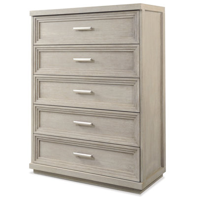 Commode en bois massif 5 tiroirs Kovach