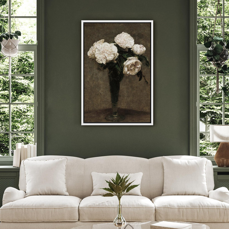 Roses blanches intemporelles, élégance décontractée, nature morte, illustrations rustiques, campagne française, Blanc