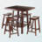 Ilianne High Table with Saddle Seat Counter Stools, Walnut-510153954