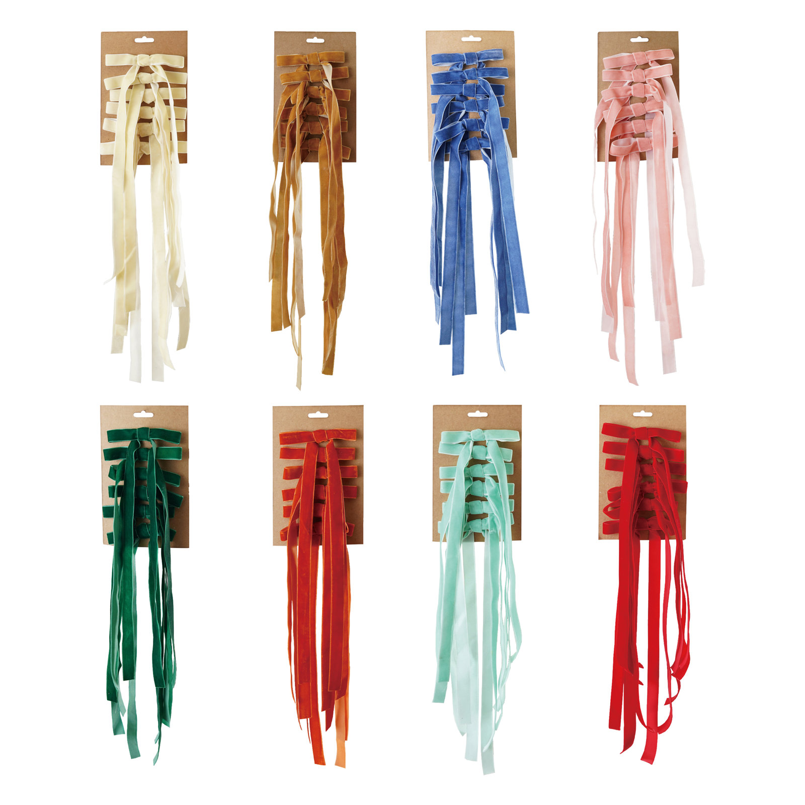 Velvet Clip-On Bow Holiday Accent Set