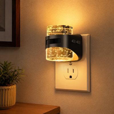 2-Pack 5CCT Plug-In LED Motion Sensor Night Lights with Color Temperature Switching, Acrylic Bubble Design, Dimming and Dusk-to-Dawn Sensors for Bathroom and Hallway