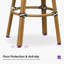 Tabouret de bar et tabouret de bar surdimensionné à dossier bas en rotin pourpre PURPLE LEAF-1760708153-1760708154