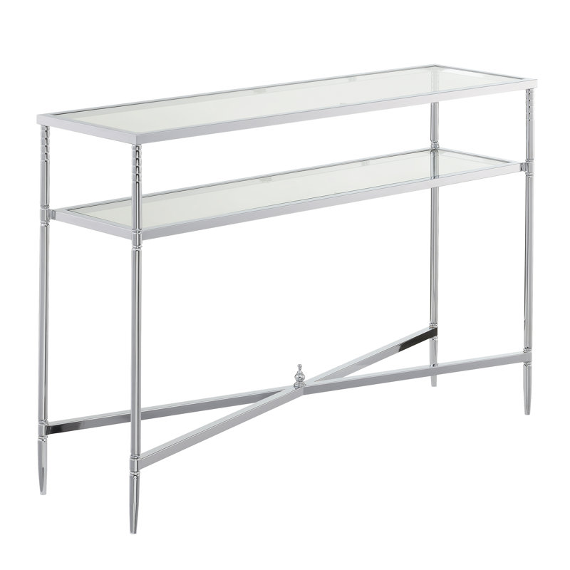 Kincannon 45'' Glass Console Table, 30" H x 45" W x 12" D