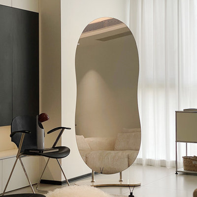 Curved Stone+Stainless Steel Full Length Mirrors