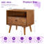 Table de chevet avec tiroir géométrique sculpté, tablette ouverte-2038353961
